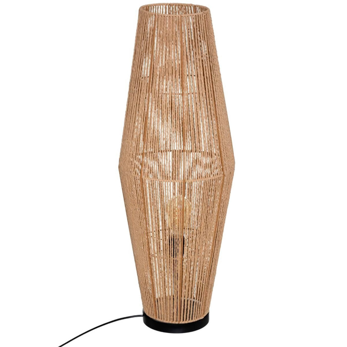 Lámpara de pie "Aissa", metal y papel H83 cm