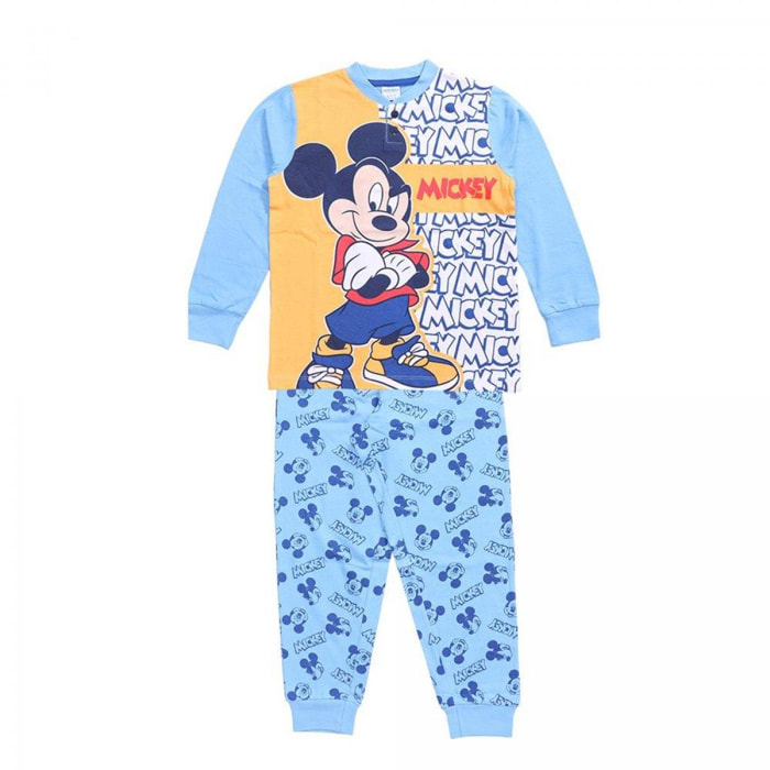 Topolino Pigiama Primaverile Bambino Azzurro Lui Disney Azzurro