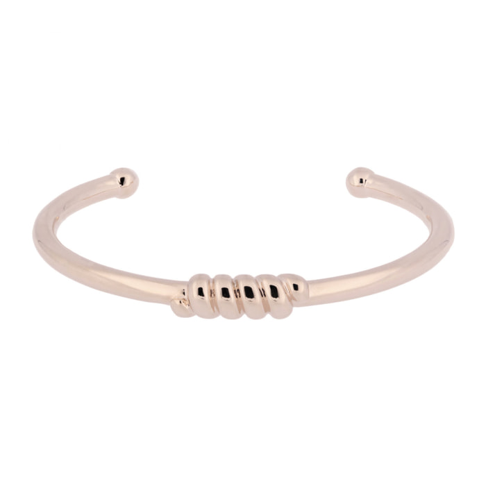 Bracciale Rigido Torsade in Golden Rosé Placcato in Oro Rosa 18kt