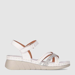 Sandalias de Piel - Blanco - Tacón: 3 cm