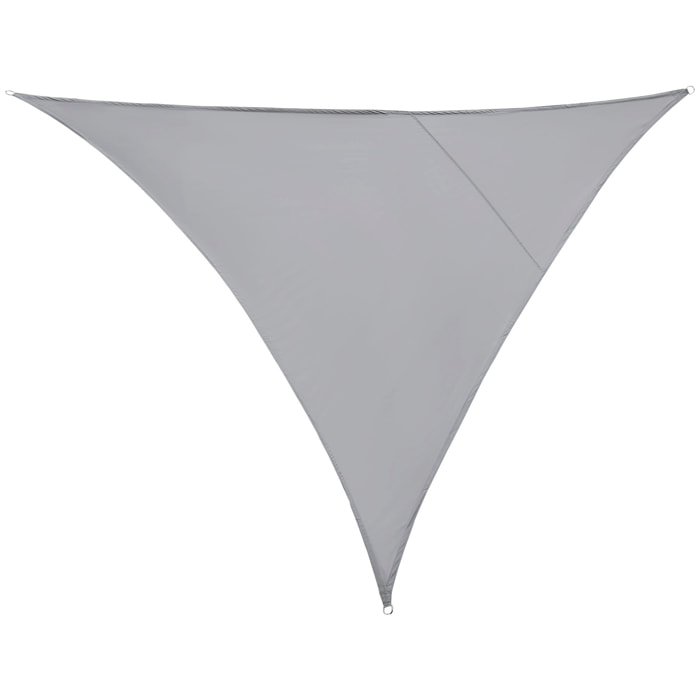 Toldo Vela Triangular Protección UV de Poliéster 5x5x5m Gris