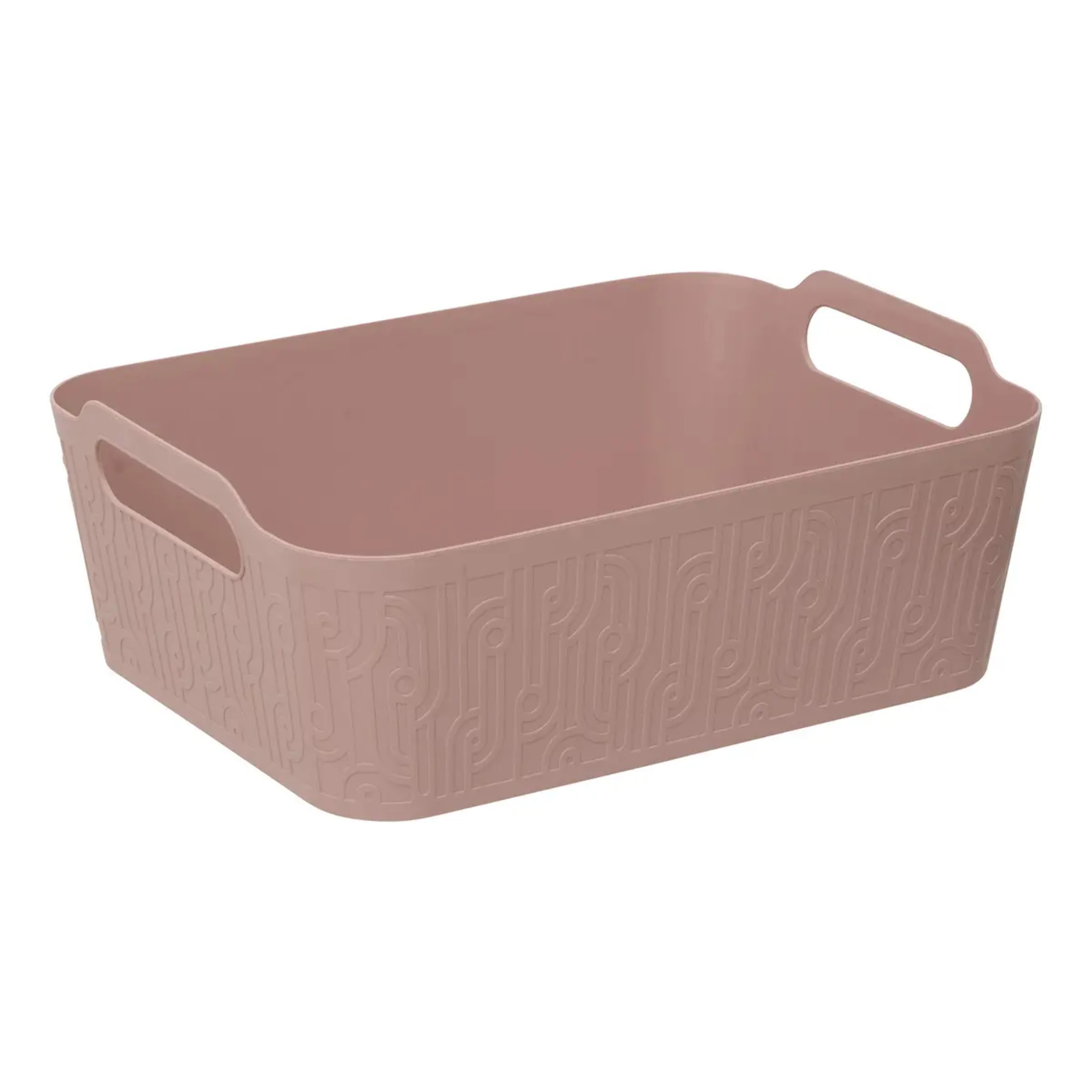 Panier rangement Arche 12L rose clair
