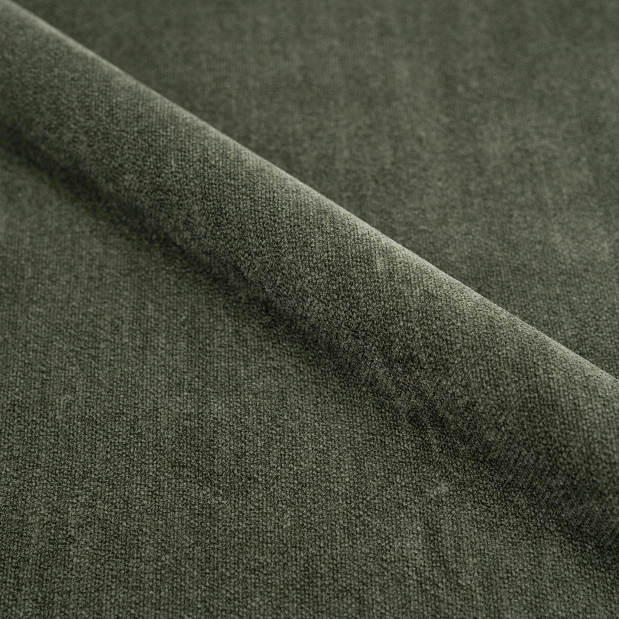 Fauteuil pivotant en tissu effet velours vert kaki - Ricci