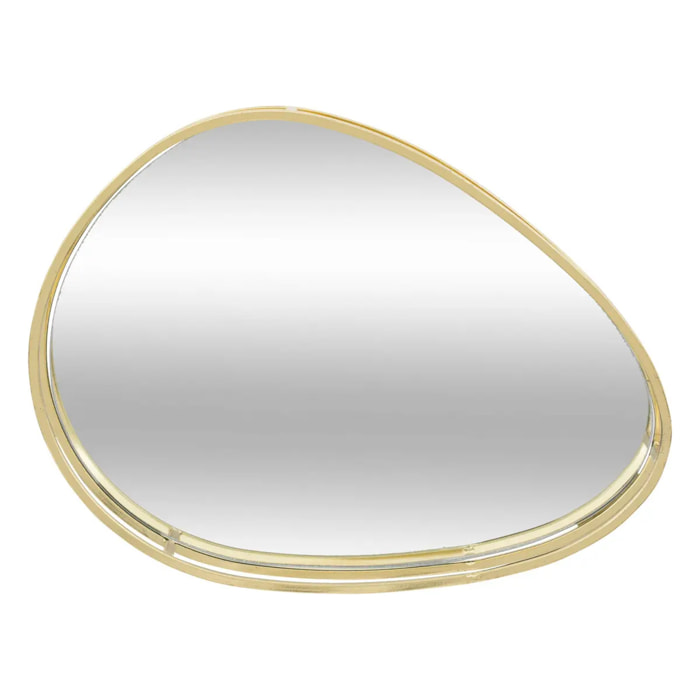 Set de 3 plateaux en métal L23,5/27/30cm doré