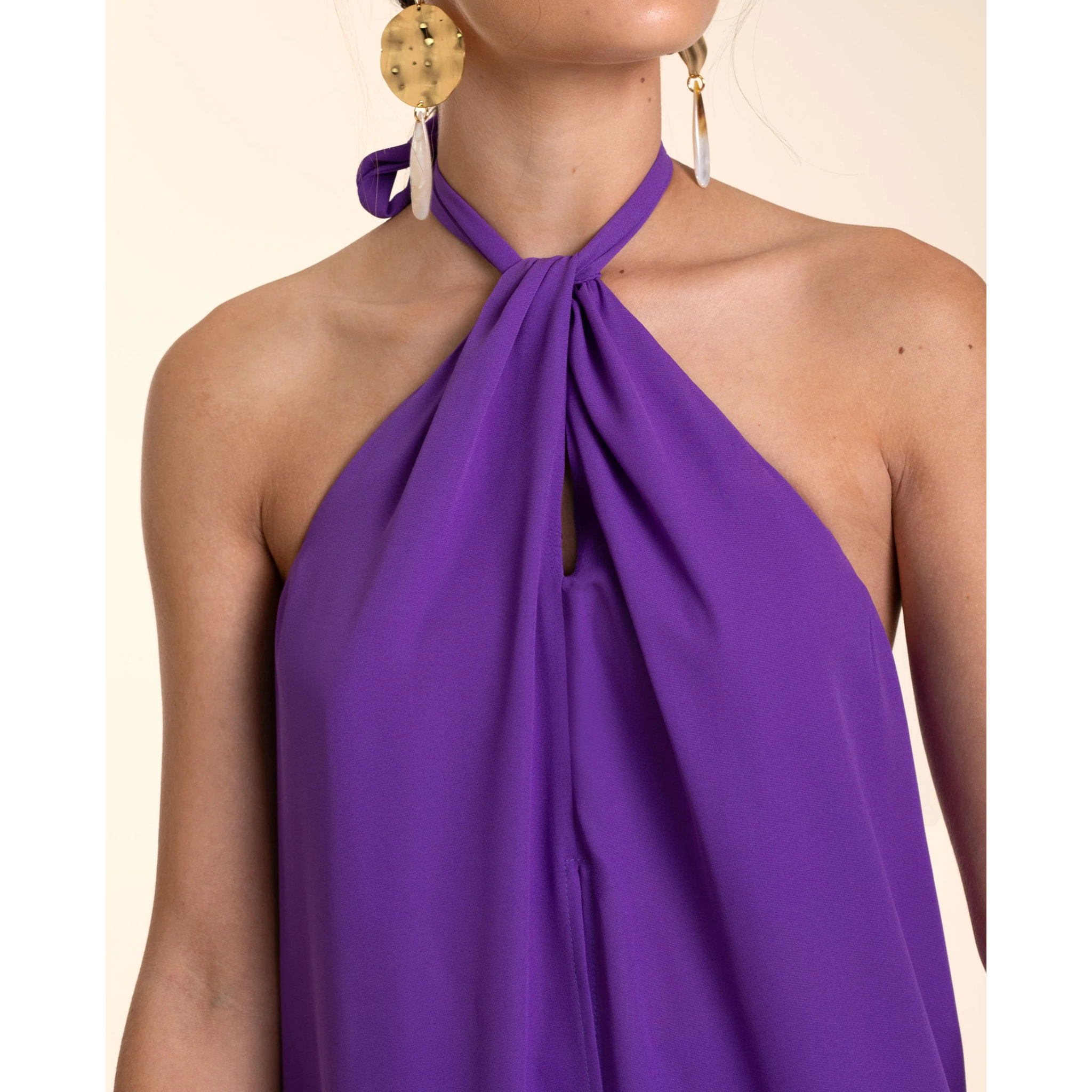 Blusa de mujer halter sin mangas