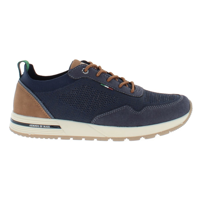 Armata di Mare Scarpe Uomo Sneakers Casual Stringate con Soletta Rimovibile in Memory Foam AMU S25L700 Navy
