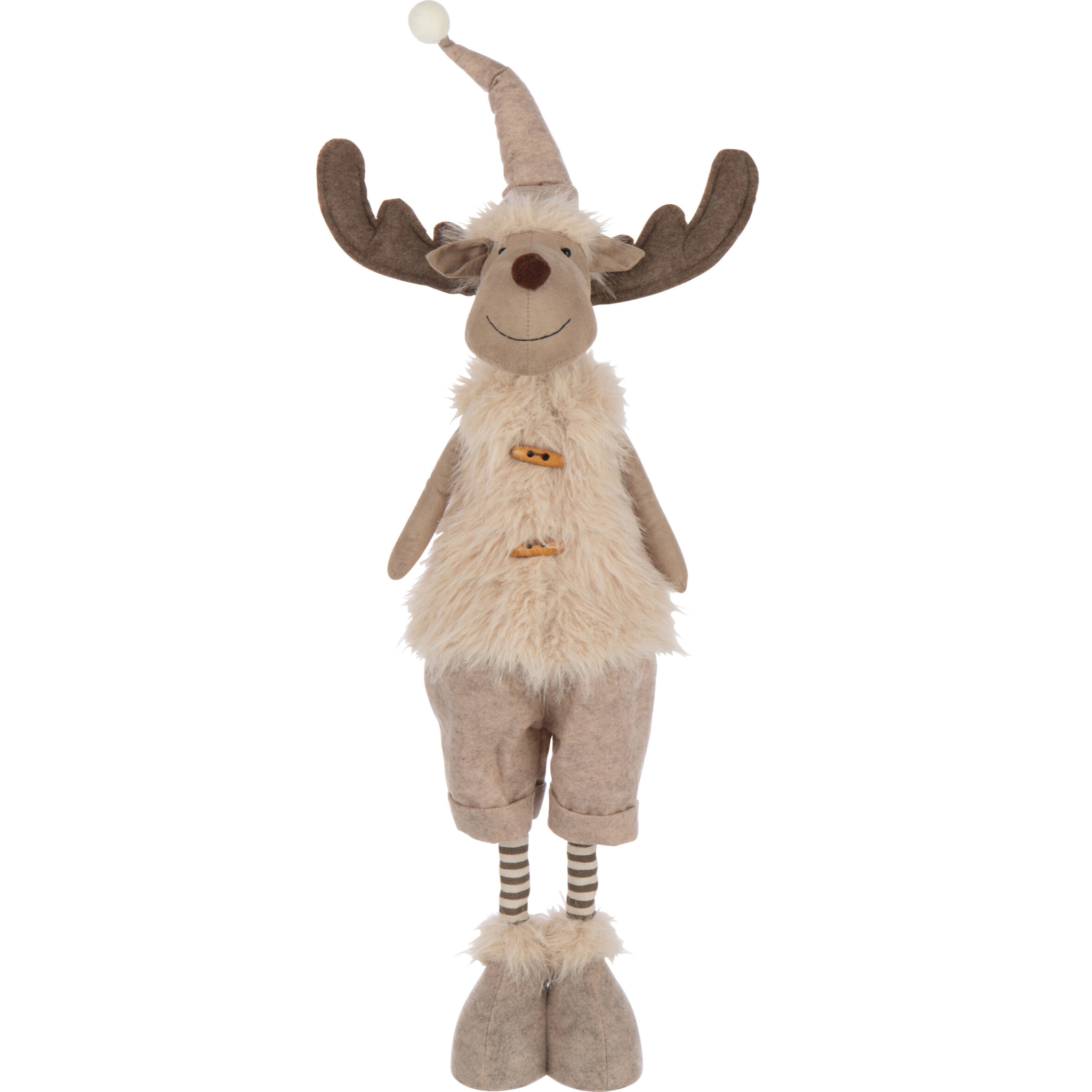 J-Line figurine Eland Fourrure Téléscopique - polyester- ecru