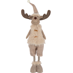 J-Line figurine Eland Fourrure Téléscopique - polyester- ecru