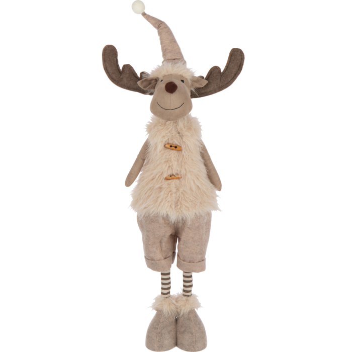 J-Line figurine Eland Fourrure Téléscopique - polyester- ecru
