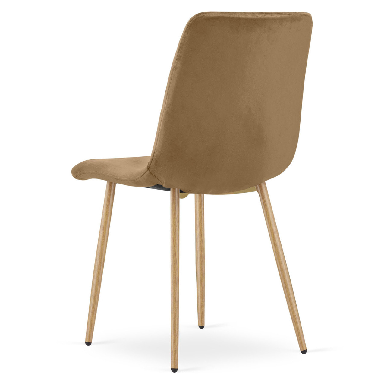 Set di 2 sedie Turin in velluto marrone e gambe effetto legno