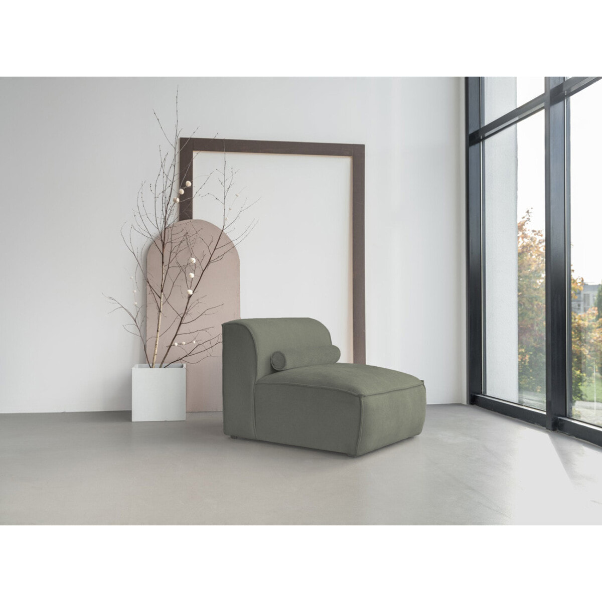 Felix - module d'assise en tissu texturé - Vert