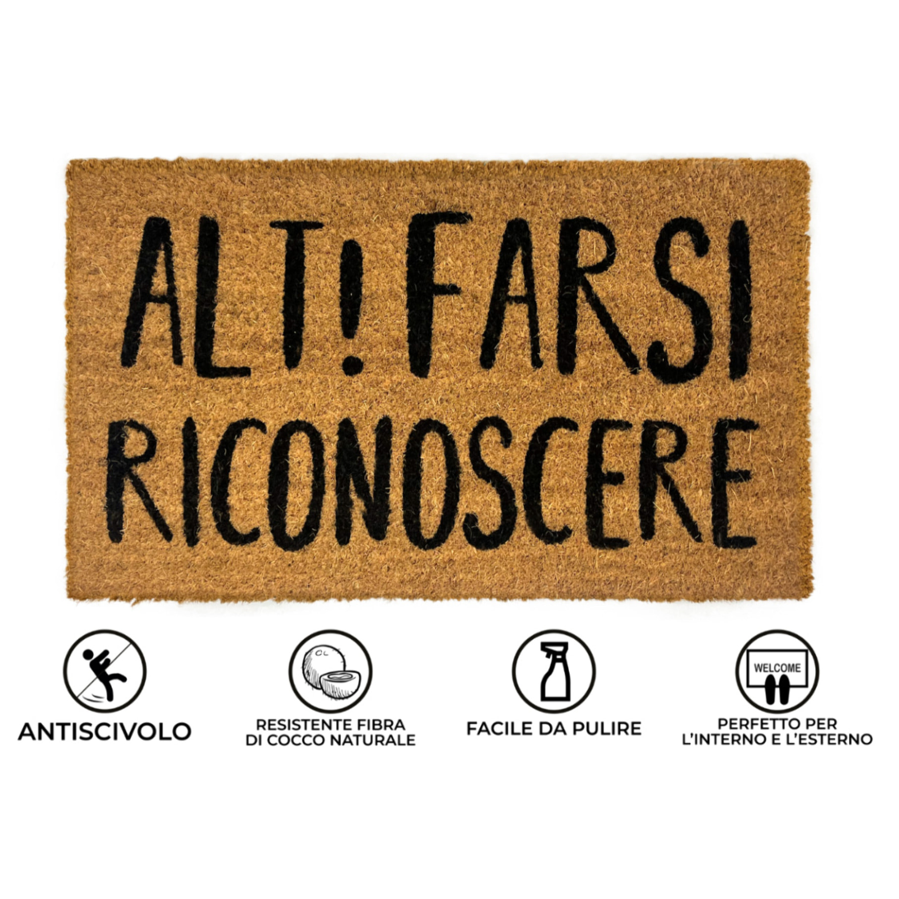Zerbino Ingresso Casa Antiscivolo In Cocco Scritte Divertenti Alt Farsi Riconoscere