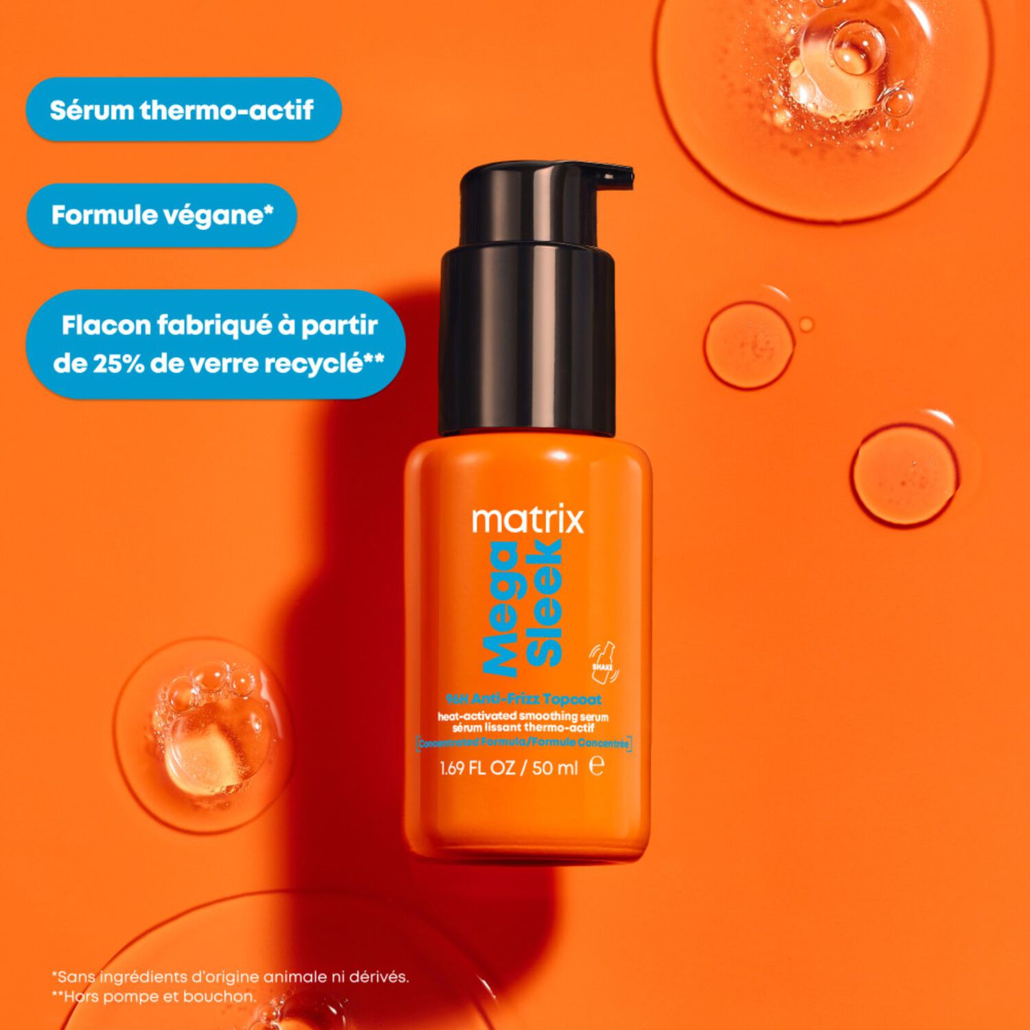 Mega Sleek - Sérum Lissant Thermo-Actif Anti-Frisottis 96h