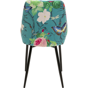 Chaise East Side Flower Fever bleue Kare Design