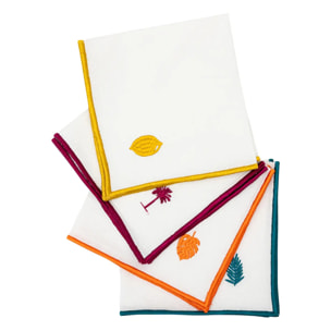 4 serviettes "Yucatan" coton blanc 40x40cm