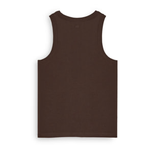 Camiseta Mujer sin Mangas Rib Tank Top Marrón