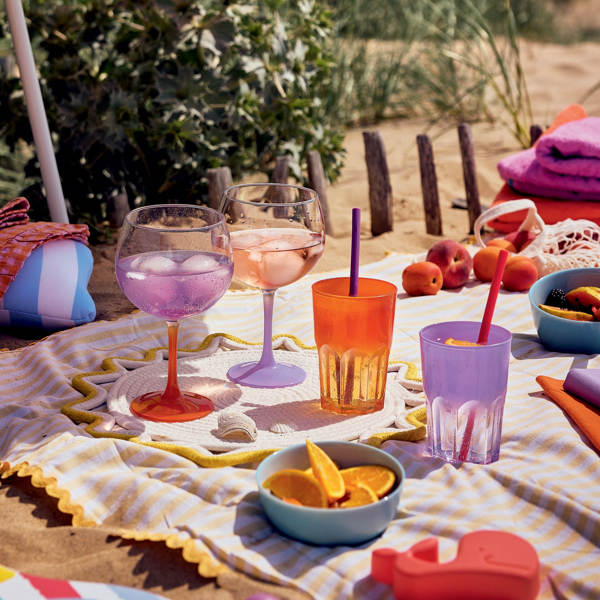 6 vasos de agua 40 cl naranjas Summer Pop - Luminarc