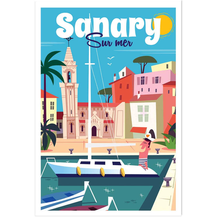 Affiche vacances à Sanary Affiche seule