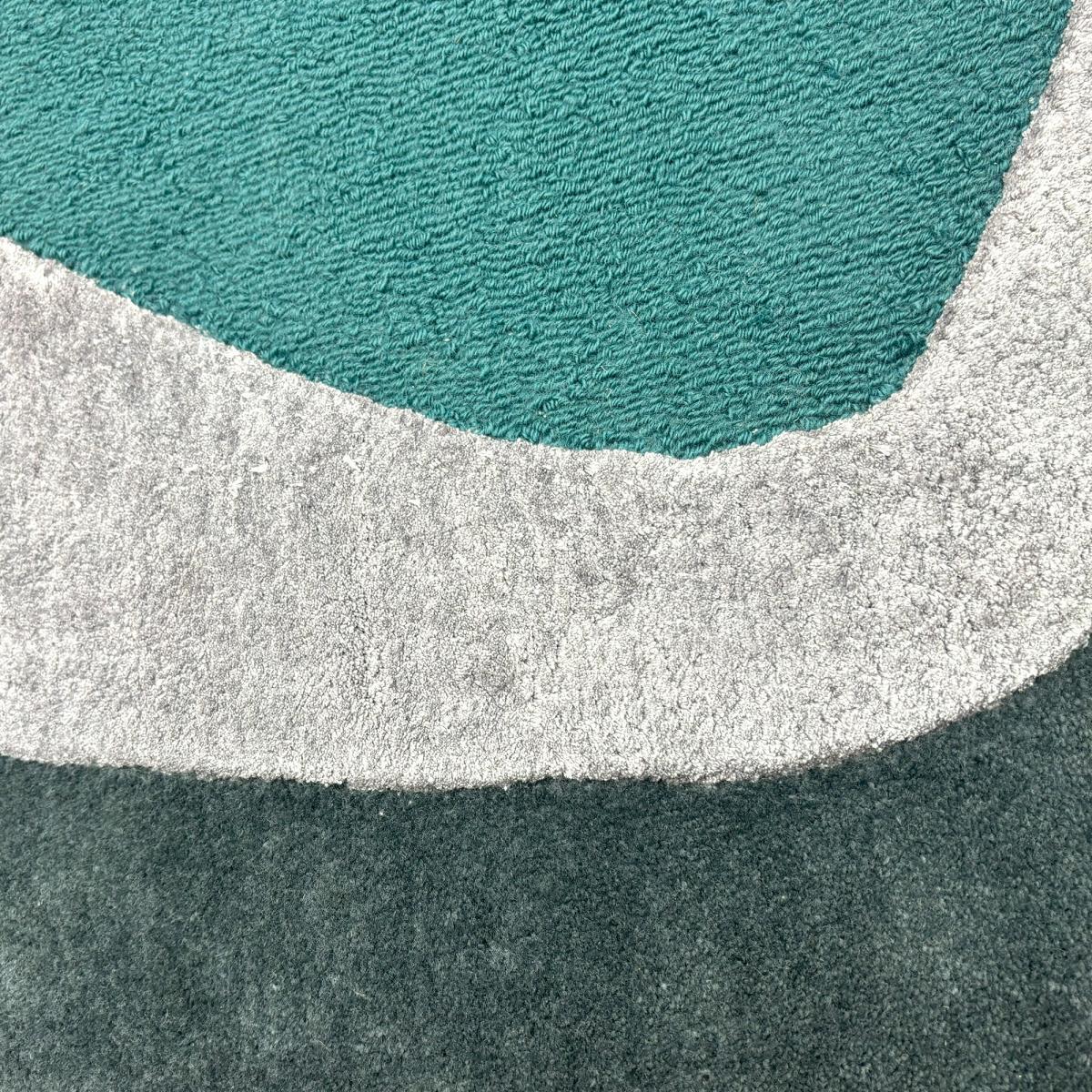 Tapis salon 160x230 CIRCLAR Multicolore , tapis en laine et viscose pour un aspect doux et soyeux