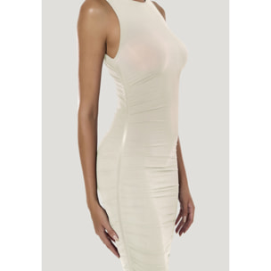 Vestito Sheer Drape Dress