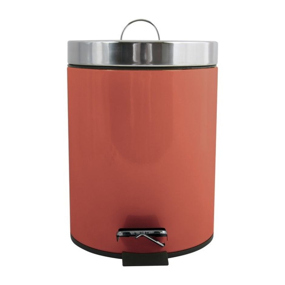 Poubelle à pédale Inox 3L Terracotta MSV