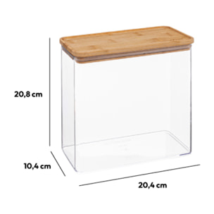 Boîte de conservation rect couvercle bambou 3L Eske