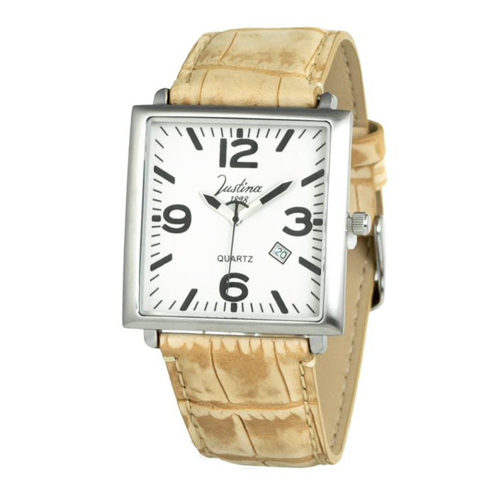 Reloj Justina 11002 Hombre Analogico Cuarzo con Correa de Piel