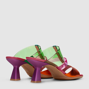 Sandalia Destalonada Danielle Multi metal 6 cm