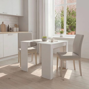 Mesa consola extensible Denis en blanco artik 50-235 cm Blanco Artik (Blanco Mate)