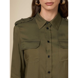 Oltre - Camicia con mostrine - Verde