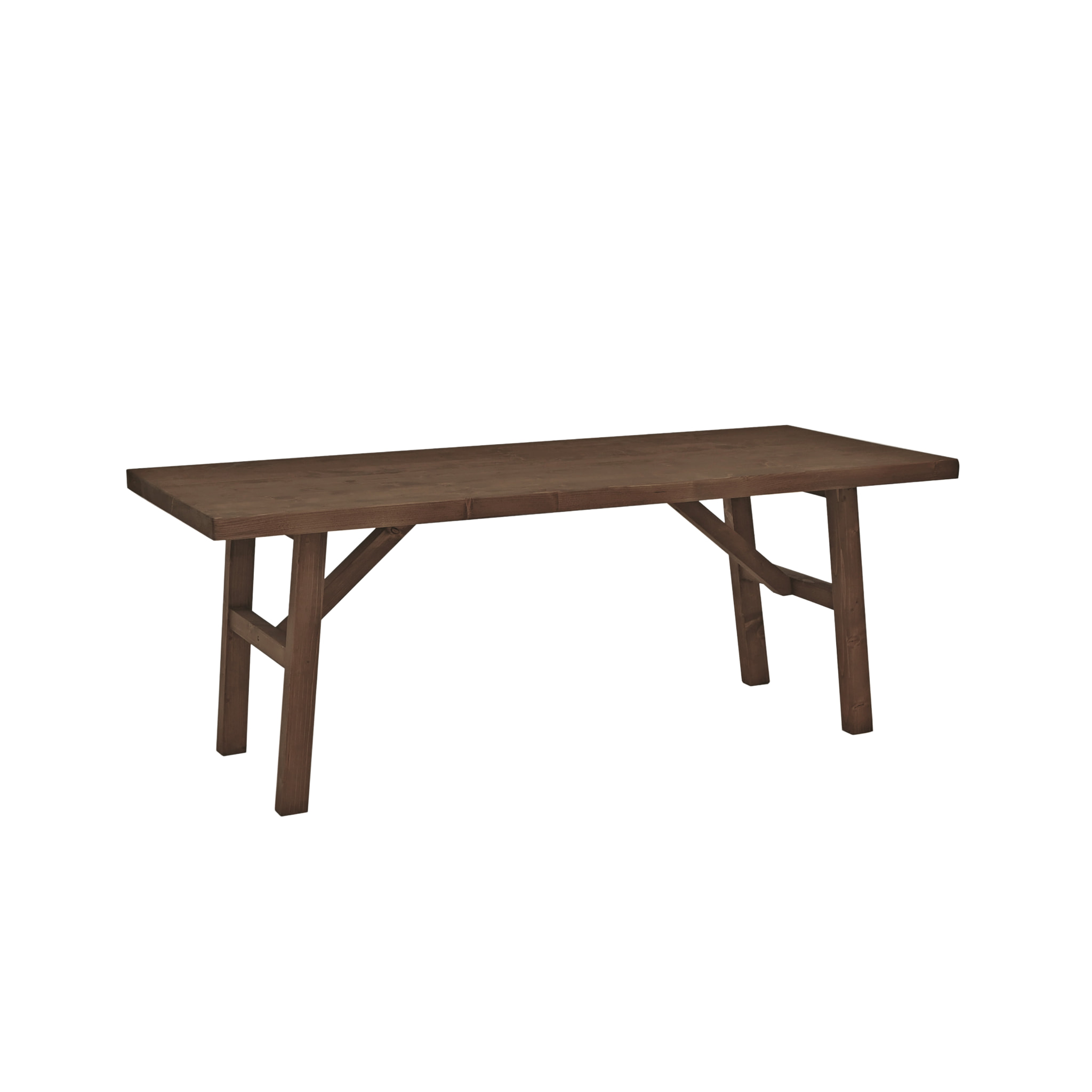 Table basse en bois massif finition noyer Hauteur: 45 Longueur: 120 Largeur: 50
