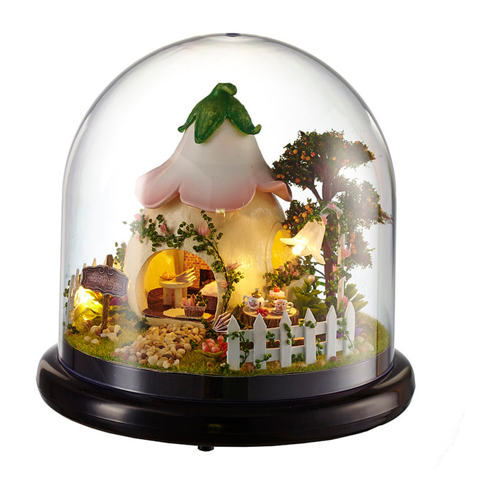 Colección Juntos Alrededor, Jardín Verde. Maqueta 3D realista con gran detalle, cubierta antipolvo y luces led.