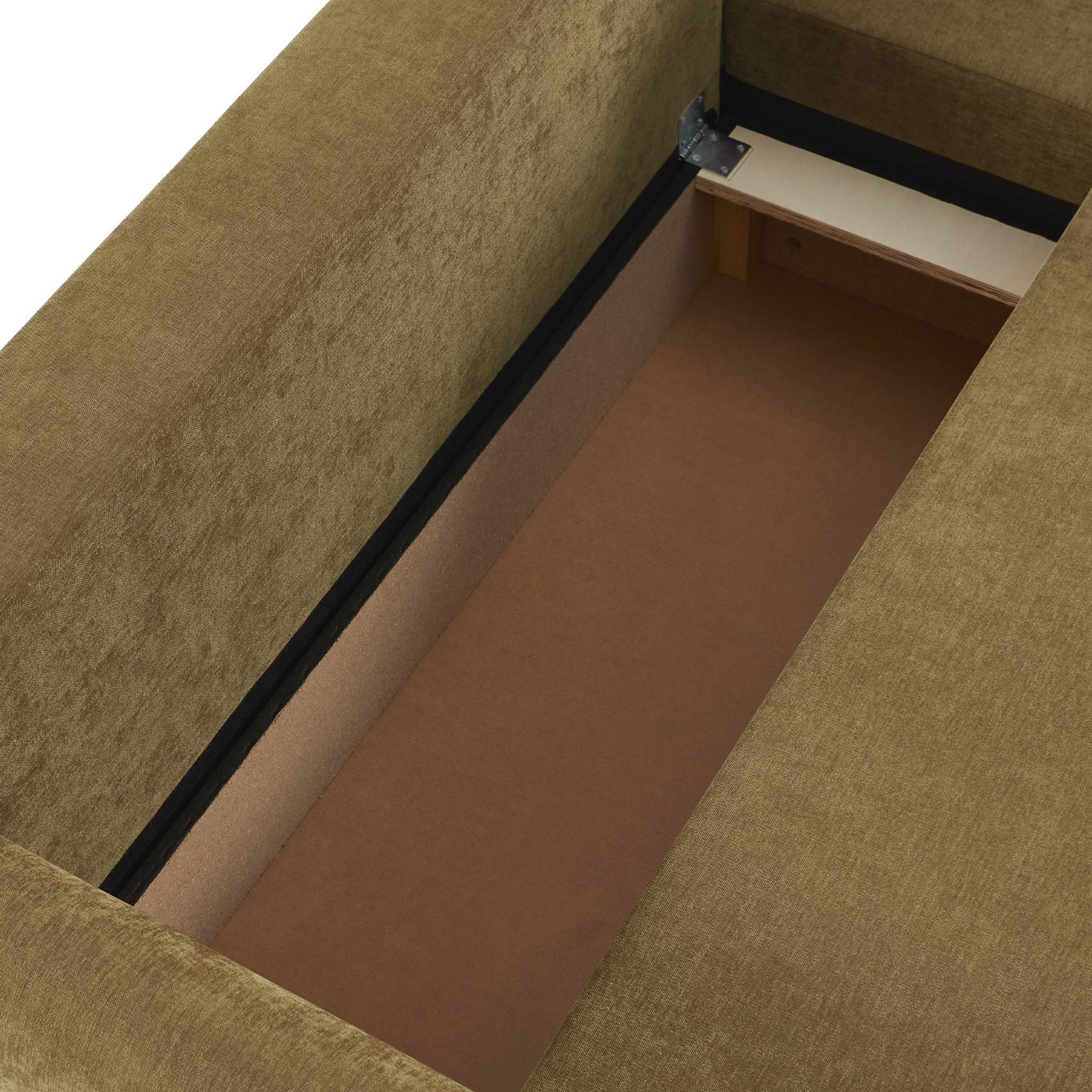 Canapé d'angle réversible, convertible, 3 places tissu avec coffre BERLIN
