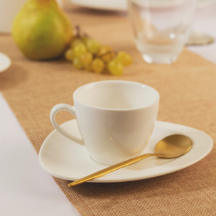 Servizio caffè Carrara da 6 pezzi in porcellana