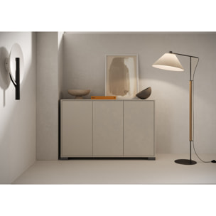 Buffet bas 3 portes 130x40x83 cm Lumina cachemire