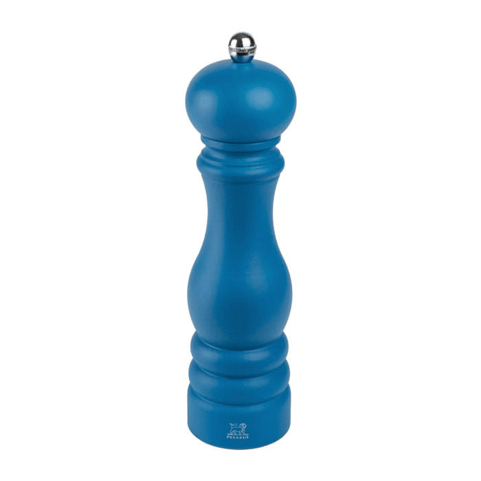 Moulin à poivre manuel en bois couleur bleu pétrole 22 cm Paris
