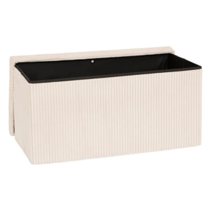 Pouf pliant Arum ivoire 76x38cm