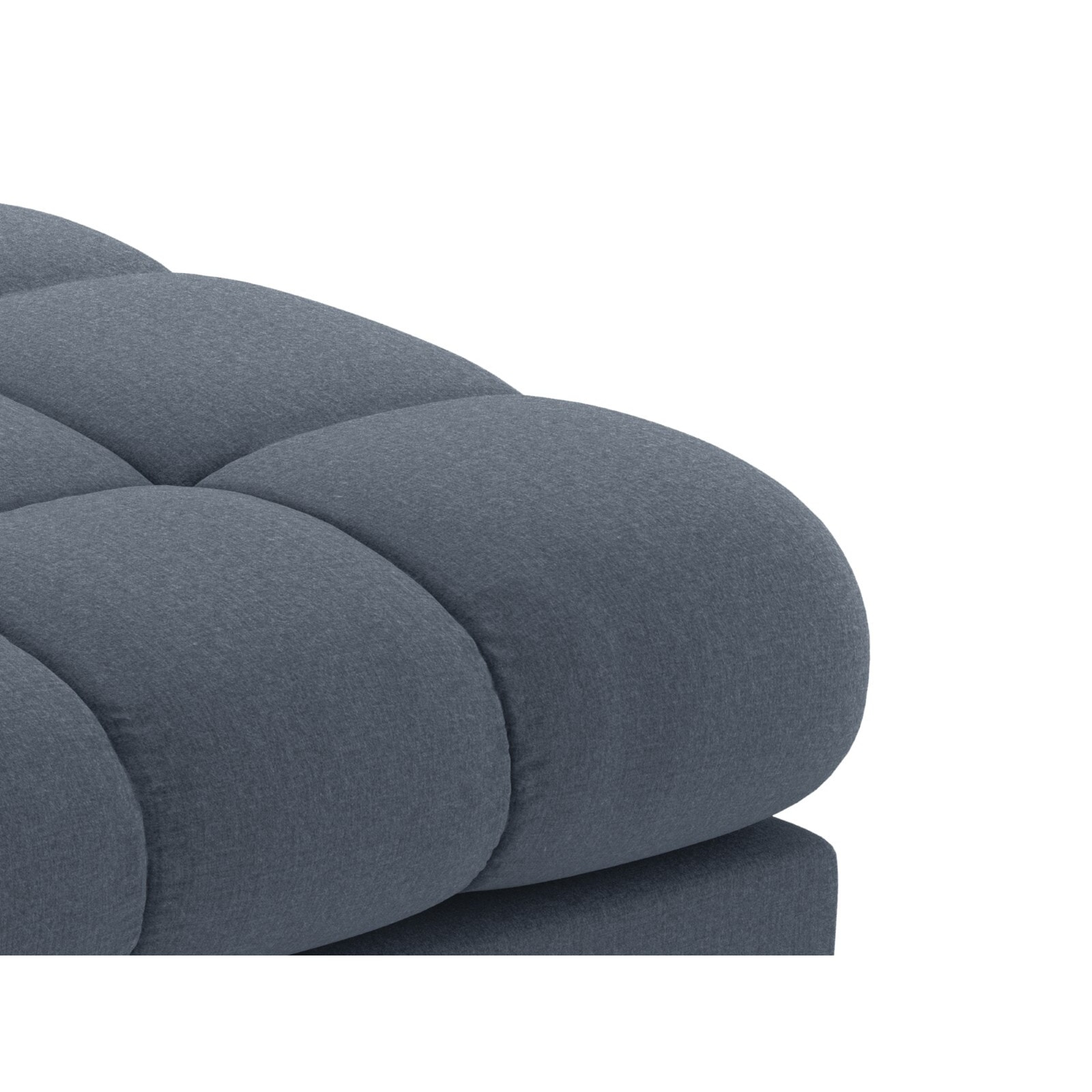 Méridienne gauche "Bali" en tissu structurel bleu foncé