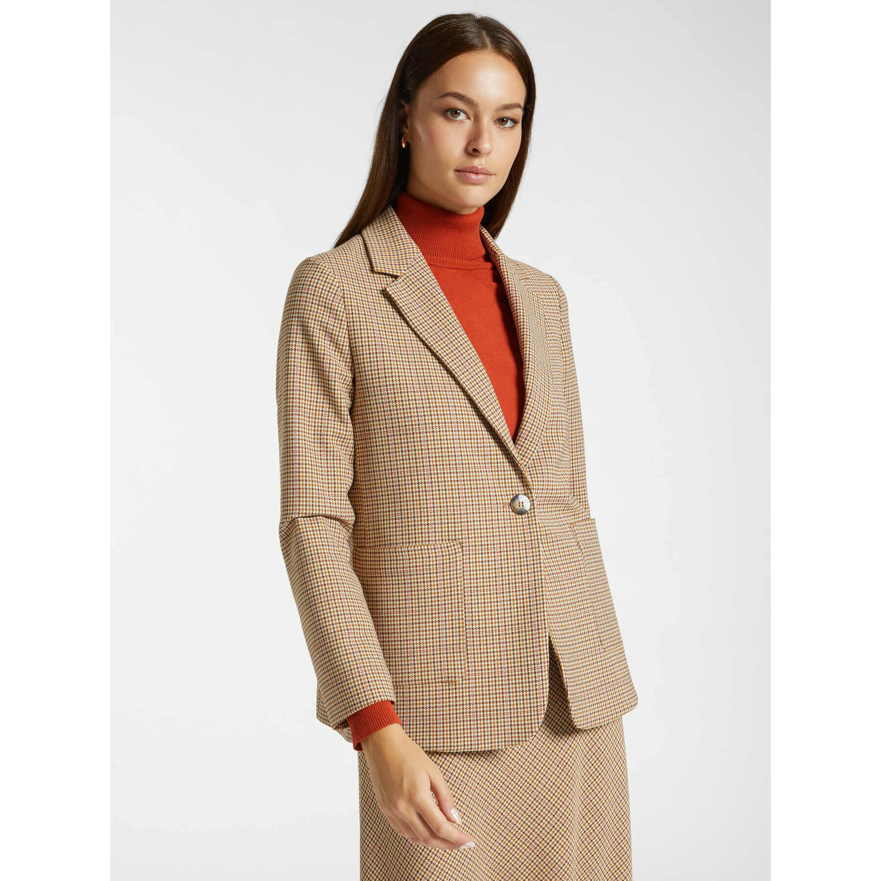 Elena Mirò - Blazer fantasia checks - Beige