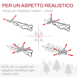 HOMCOM Albero di Natale Artificiale 150 cm Realistico con 994 Rami e Base in Resina, Verde