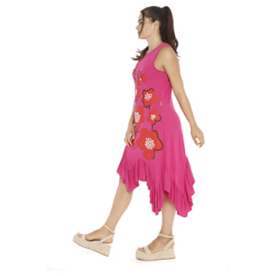 Mamatayoe Vestido Passiflora Para Mujer, Escote Redondo, Rosa