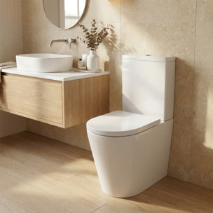 Brevis WC à poser sans bride + abattant softclose (SATBRE031RREXVP)