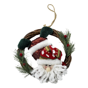 DAM Guirnalda de navidad del muñeco papanoel. 20,5x3x21cm. Color:Multicolor
