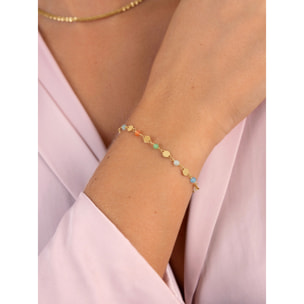 Bracciali Crystal Sun in Acciaio Placcato Oro