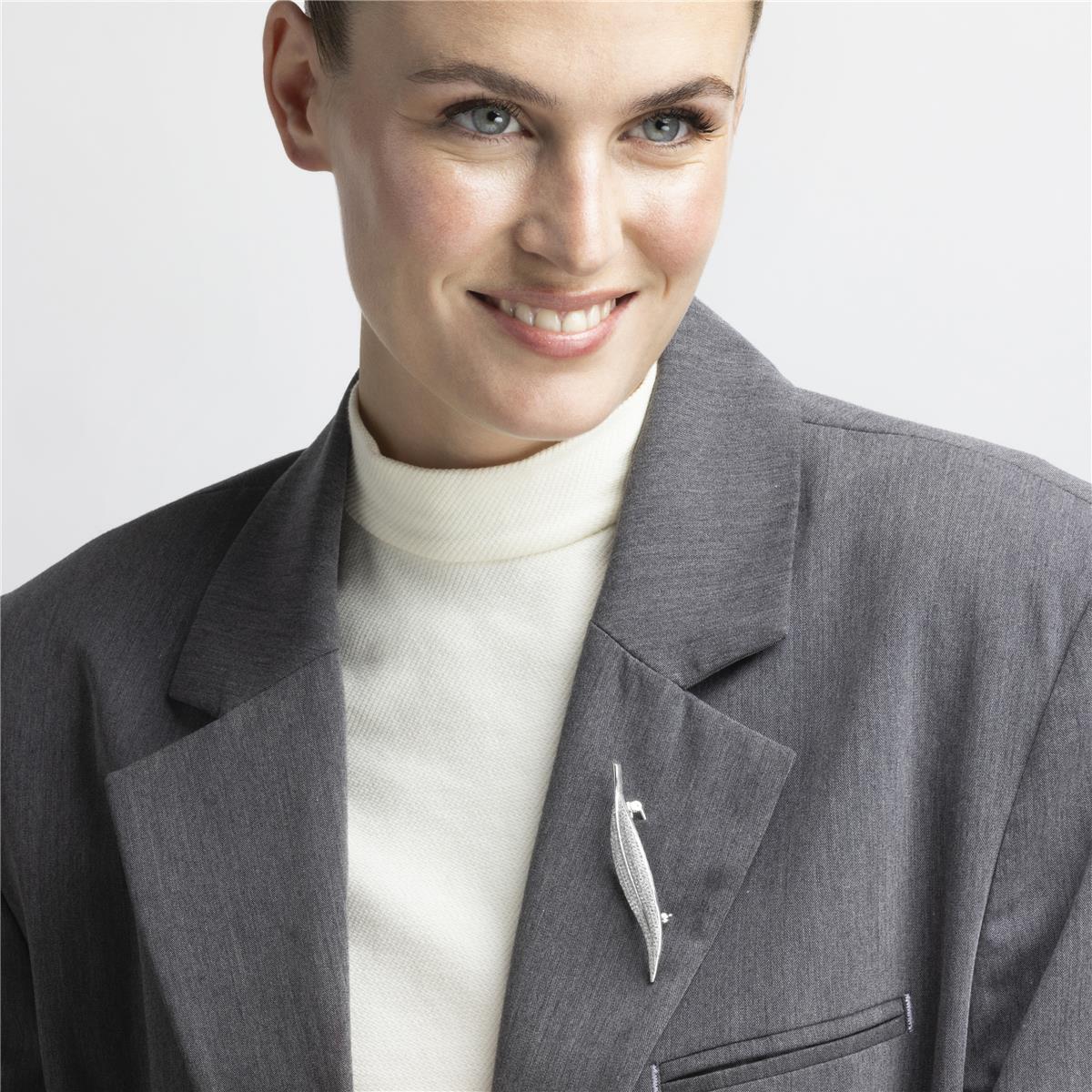 Broche con Circonita Brillante acabado plata