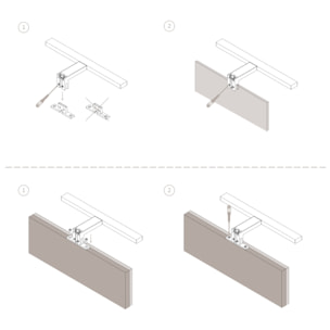 Iluminación de baño Aplique led Alday, 30cm cromado