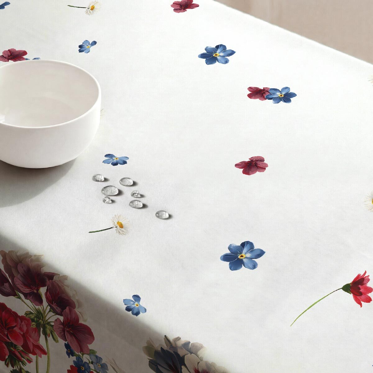 Nappe anti-taches Gerani - 100% coton -
