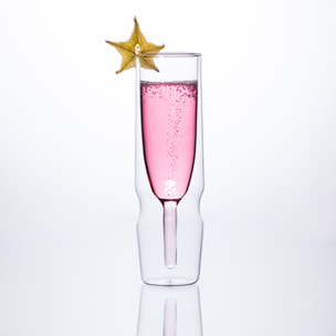 Juego de 2 Copas altas de 190ml de Borosilicato transparente de doble cristal Foodies MasterPRO