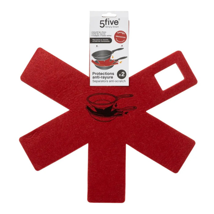 Lot de 2 protections anti-rayures en feutrine