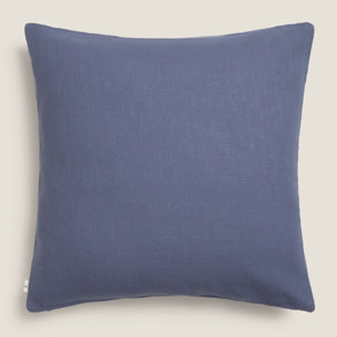 Funda de cojín algodón bordado floral Resflora color azul marino 100% Algodón